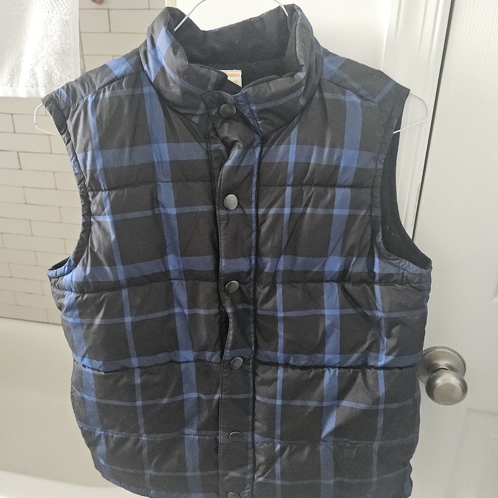 Gymboree Blue and Black Checkered Vest